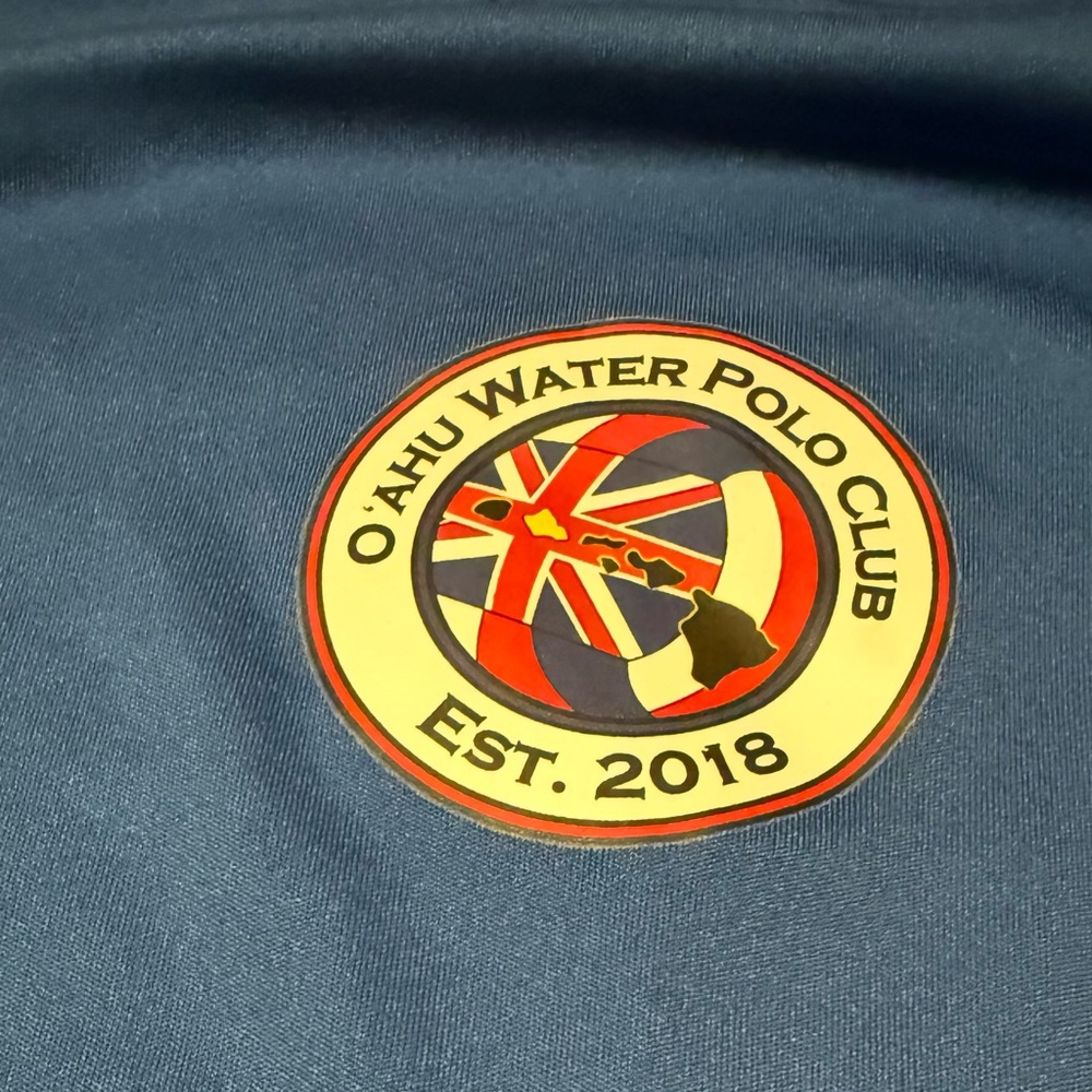 Oahu Water Polo Club Sunshirt Swim Shirt Rash Guard Long Sleeve Blue Sz